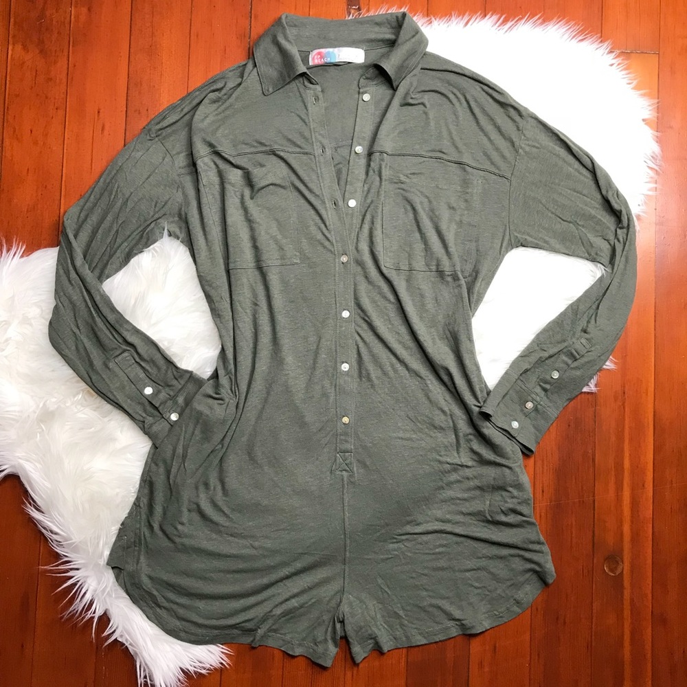Free People Oversized Beach Romper Jumpsuit Cover - Picture 8 of 8